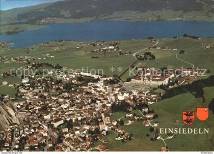 Einsiedeln SZ Fliegeraufnahme Kloster Sihlsee