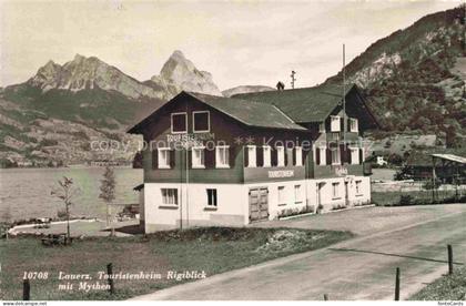 Lauerz Schwyz SZ Touristenheim Rigiblick mit Mythen