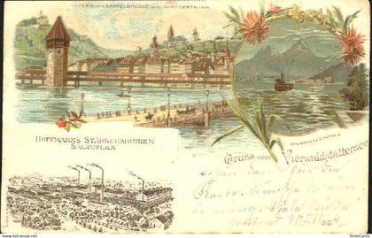Vierwaldstaettersee SZ Vierwaldstaettersee Bruecke Turm Fabriken x 1902