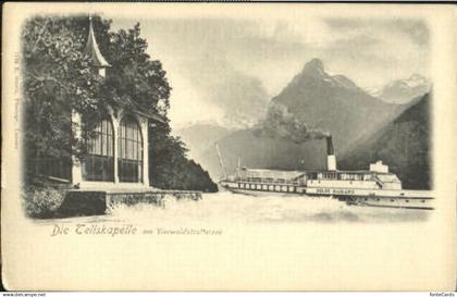 Vierwaldstaettersee SZ Vierwaldstaettersee Tellskapelle ungelaufen ca. 1900