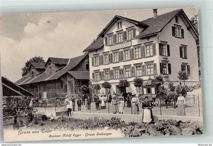 9213 Hauptwil Foto AK Postkutsche Gasthaus Egger Trön - 13673976