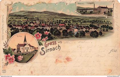 [-5%] SUISSE - Sirnach - Gruss aus Sirnach - Weberei - Kirche - Oblitéré à Sirnach - 20 VIII 00? - Carte postale ancienn