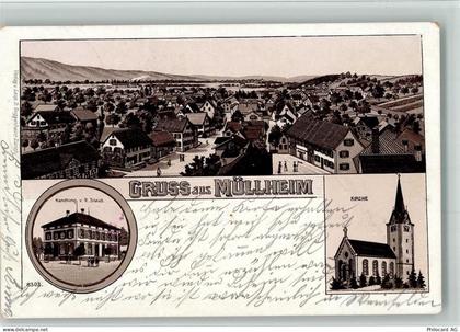 8554 Müllheim-Wigoltingen Hasli 1906 BOAKC Handlung Staub Lithographie... - 13700306