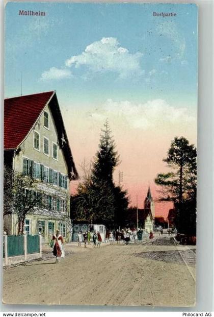 8555 Müllheim TG 1923 Foto AK Dorfpartie - 13581813