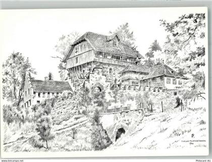 9325 Roggwil TG Radierung sign. Denzler, P. Schloss Mammertshofen - 38069945