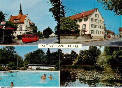 Muenchwilen TG Strassenbahn Gasthof Engel Schwimmbad Schwanenteich