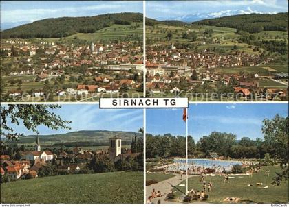 Sirnach Panorama Ortsansicht mit Kirche Freibad