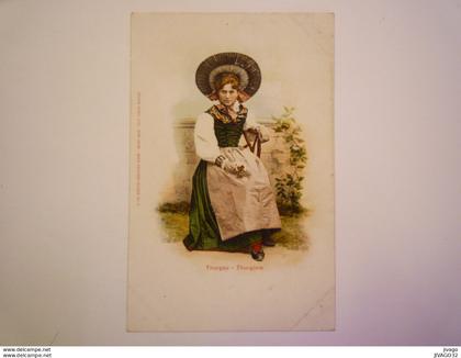 SUISSE  -  THURGAU  -  THURGOVIE  :  Très jolie carte couleur vers  1900