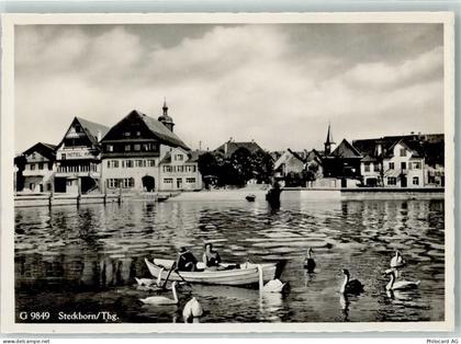 8266 Steckborn Gebrauchsspuren Ruderboot Schwäne - 13146116