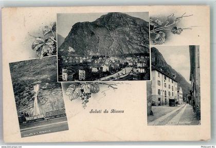 6710 Biasca 1916 Foto AK Eisenbahn Wasserfall Via alla Stazione - 13597465