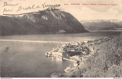 Svizzera - BISSONE (TI) Ponte di melide e Panorama di Lugano - Ed. Colortype 4449