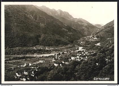 AK Cavigliano, Teilansicht mit Bergen