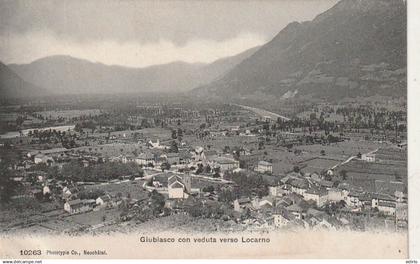 ****  TI ***  GIUBIASCO con veduta verso Locarno  --- TTBE unused