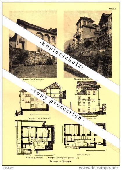 Photographien / Ansichten , 1936 , Mosogno , Berzona , Onsernone , Prospekt , Architektur , Fotos !!!