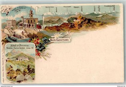 6821 Rovio 1908 Gebrauchsspuren Hotel Pension Monte Generoso Lithographi... - 13276351