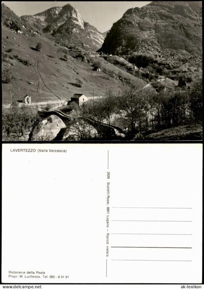Ansichtskarte Lavertezzo Ponte dei Salti in Lavertezzo 1960