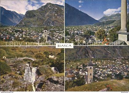Biasca Panorama Turm Wasserfall