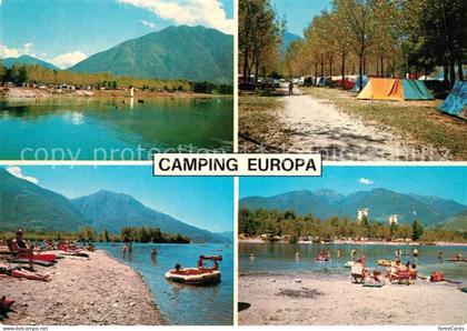 Gordola Camping Europa Badestrand Alpen