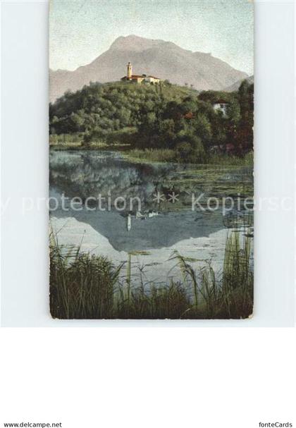 Lugano TI Muzaner See Kirche von Sorengo