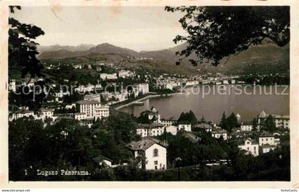 Lugano TI Panorama Luganersee Alpen