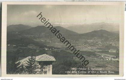 Monte S. Salvatore - vista della Collina D' Oro e Monte Rosa - Foto-Ansichtskarte - Verlag Alfredo Finzi Lugano