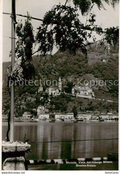 Morcote Lago di Lugano TI Brusino-Arsizio Vista dalL Albergo Milano