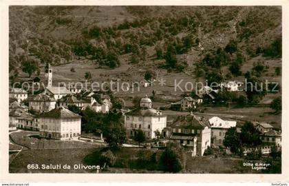 Olivone TI Ortsansicht mit Kirche