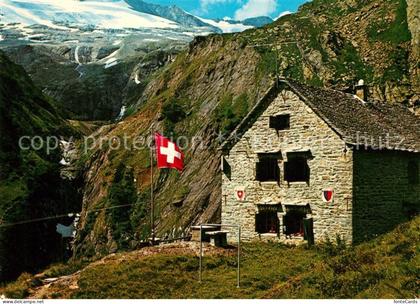 Robiei Cavergno Capanna Cas di Robiei e ghiacciaio Basodino Berghuette Tessiner