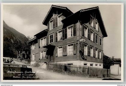 6468 Attinghausen Foto AK Gasthaus Krone am Surenenpass - 13597542