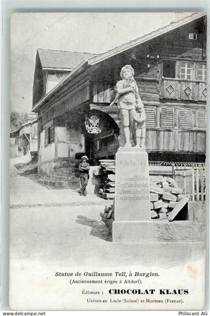 6463 Bürglen UR - Wilhelm Tell Statue Chocolat Klaus - 10604094