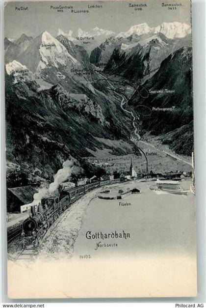 6454 Flüelen - Gotthardbahn Nordseite - 39376166