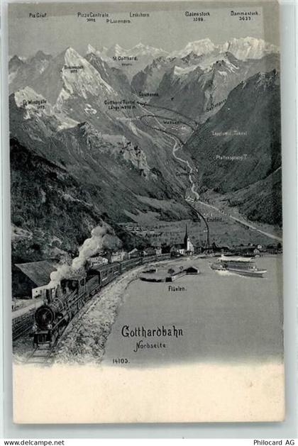 6454 Flüelen - Gotthardbahn Nordseite - 39409287