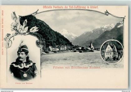 6454 Flüelen - Ulrich von Rudenz Flüelen mit Schlösschen Rudenz Offiziel... - 13127943