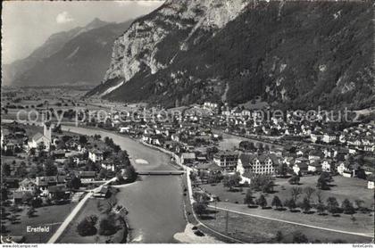 Erstfeld Fliegeraufnahme mit Fluss