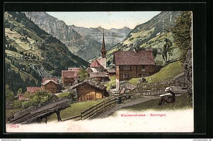 AK Spiringen, Partie mit Kirche