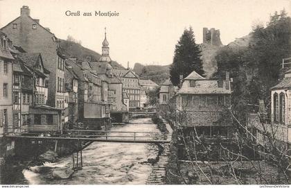 [-10%] SUISSE - Gruss aus Montjoie - Village - Pont - Rivière - Carte postale ancienne