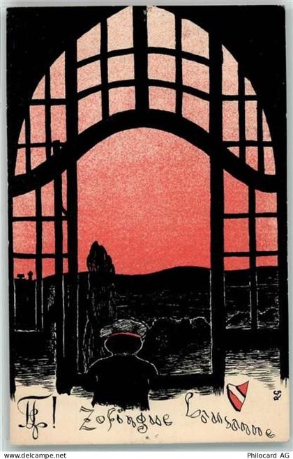 1000 Lausanne Losanna 1912 Gebrauchsspuren Zofingue Studentika Wappen Fe... - 13938316