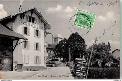 1261 Le Vaud Foto AK Pension Bellevue Marke bildseitig - 13596448