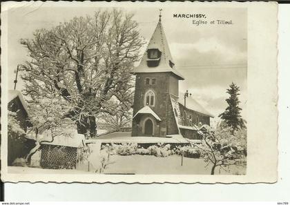 Suisse - Marchissy - Beau paysage de neige - Eglise et Tilleul - Canton de Vaud -