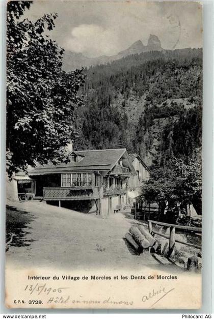 1892 Morcles 1906 - Interieur du Village et les Dents de Morcles - 13172558