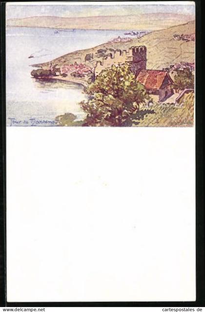 Künstler-AK Puidoux, Tour de Marsens