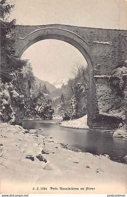 Suisse - ROSSINIÈRES -  (VD) Près de Rossinière en hiver - Pont - Ed. Jullien 5794