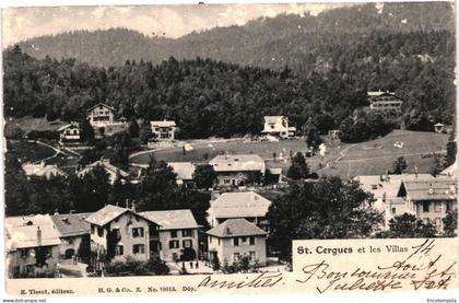 CPA  Carte Postale Suisse  Saint-Cergues et les villas 1904  VM96358