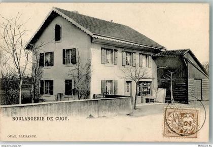 1053 Cugy VD 1906 Foto AK Geschäft Boulangerie Briefmarke Bildseite - 13657136