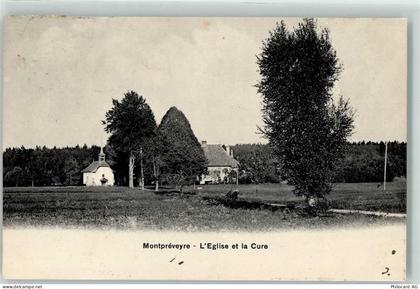 1081 Montpreveyres 1908 - Kirche et la Cure - 10596414