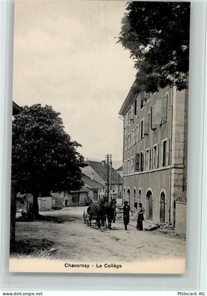 1373 Chavornay - Le College, Bauernwagen, gute Erhaltung AK - 13077551