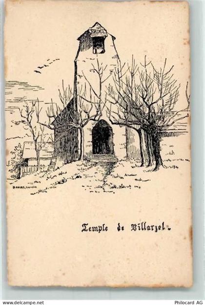 1555 Villarzel Künstlerkarte Temple de Villarzel - 10218543