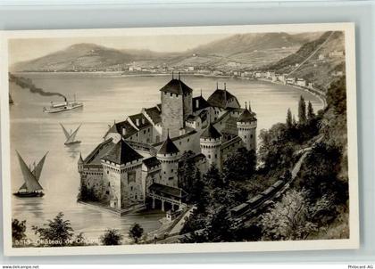 1820 Veytaux Veytaux-Chillon Künstlerkarte Chateau de Chillon Dampfer - 10063832