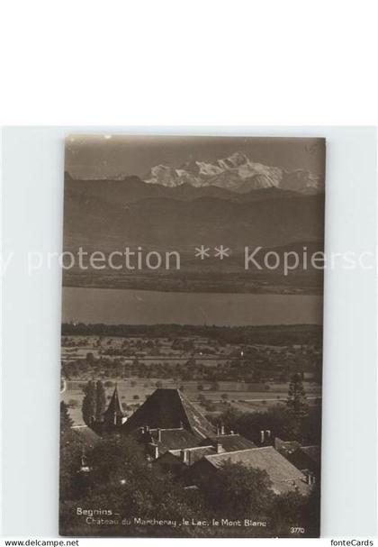 Begnins Chateau du Montheray le Lac le Mont Blanc