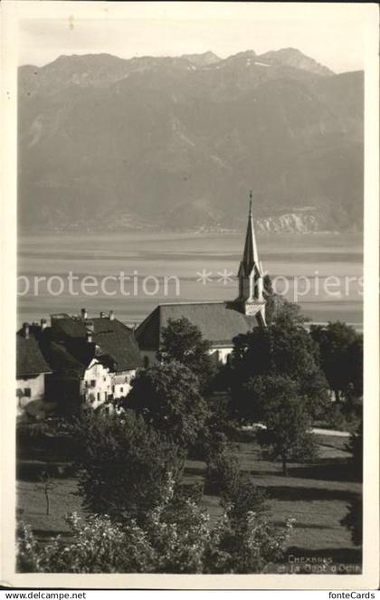 Chexbres Kirche Genfersee Alpenpanorama
